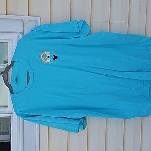 Comfort colors, embroidered Disney mom tshirt, blue, 2xl